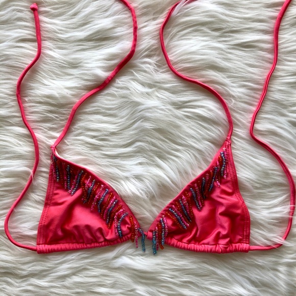 [55] AZTEC ROSE Bright Pink Bikini Top - Picture 3 of 6